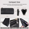 VISOUL Genuine Leather Long Wallet L017, Black and black