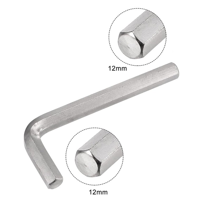 12mm Hex Key Wrench,L Shaped Long Arm Repairing Tool,Precision hex