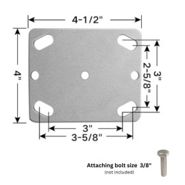 Hy-Weld 4 Heavy Duty Caster Set 4" 5" 6" 8" Phenolic Wheels Rigid and Total Lock Brake - 8": 4 STL