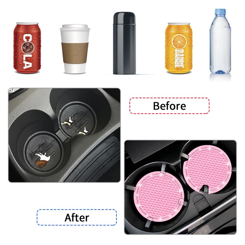 COCASES Car Coasters, 4 Pack Universal Vehicle Bling Car Coaster,