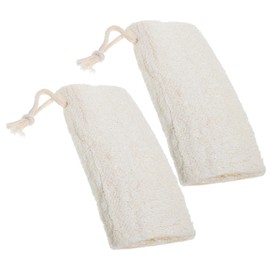 Ipetboom 2Pcs Natural Loofah Bath Sponge Exfoliating Shower Scrubber for Deep Cleaning Rich Foaming Bath Loofah Long for Gentle Skin Care