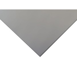 diconfa PVC Kunststoffplatte hellgrau NACH MAß - 2 bis 30mm stark - Auswahl: 100 x 800mm (10 x 80cm), 3mm dick - hart seidenmatt - porenlos glatte Oberfläche - einseitig Schutzfolie