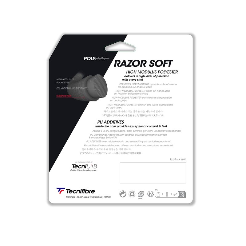 Tecnifibre Razor Soft Monofilament Polyester Tennis String 1.20mm White -