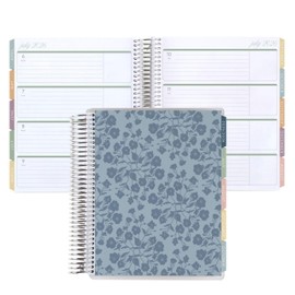 Erin Condren 18-Month Spiral Life Planner (Jul 2025 - Dec 2026), 7”x9” Weekly and Monthly Planner, 80 Lb. Text Weight Paper, Bouquet Wallpaper Covers, Bouquet Theme, Horizontal Layout, Platinum Coil