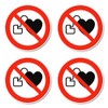 No access for people with pacemakers or implanted defibrillators, prohibition