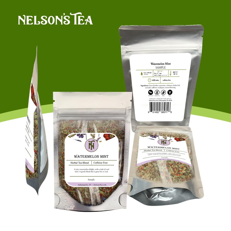 Nelson's Tea Watermelon Mint Tea Loose Leaf - Green Rooibos