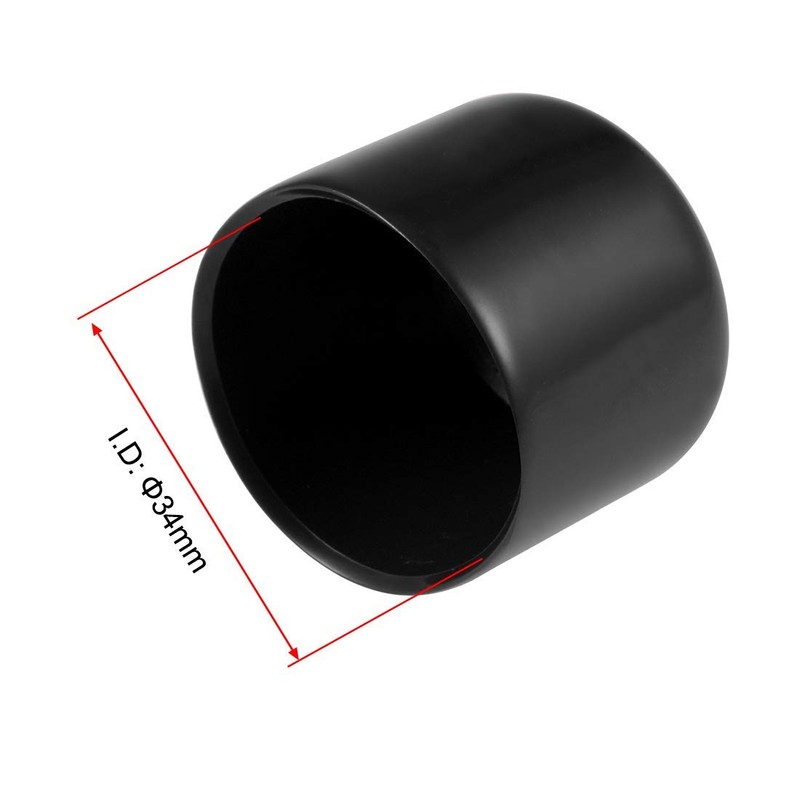 TA-VIGOR Rubber End Caps 34mm Inner Diameter Round Flexible Screw