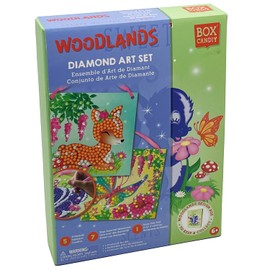 BOX CANDIY Woodland Animal Friends Diamond Dazzling Gems Art Kit to Make, Display and Share