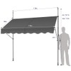 KELIXU Manual Retractable Awning, 118-Inch Adjustable Retractable Awnings for Patio