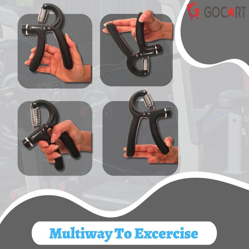GOCART WITH G LOGO Hand Grips Strengthener, Adjustable Resistance 22-88