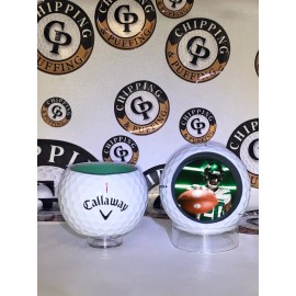 BALL Custom "BREECE HALL" Golf Ball Shot Glass - Hollowed Golf Ball