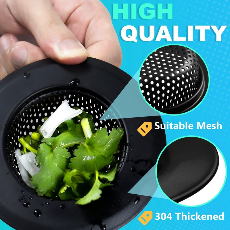 Sink Drain Strainer, 2 PCS Kitchen Sink Strainer - Upgraded