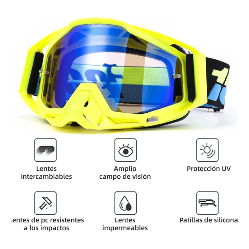 Goglesss Motocross Gafas De Esquí Tacticos Anti Niebla