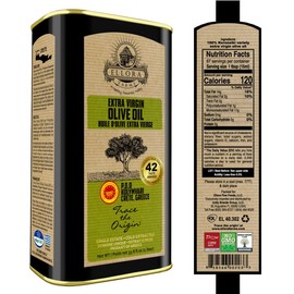 Ellora Farms Olive Oil Extra Virgin, Certified PDO Polyphenol Rich Extra Virgin Olive Oil Cold Pressed & Traceable, Global Gold Awards EVOO, Kosher, Single Origin, Crete, Greece 33.8 Fl oz (1 Ltr)