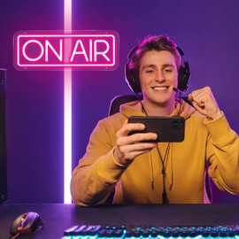 On Air Neon Sign for Gaming Room Wall Decor LED Neon Sign for Live Studio Recording Light Sign Decor Man Bedroom Decoration