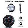 DriSentri Round Led Light Bar, 2PCS 4.5Inch 140W 14000LM Flood