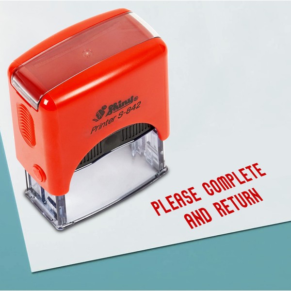 Printtoo Please Complete and Return Self Inking Rubber Stamp Pre,Inked
