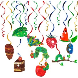 The Very Hungry Caterpillar Hanging Swirl, 20pcs Hungry Caterpillar Birthday Hanging Swirl for Birthday Decorations Supplies