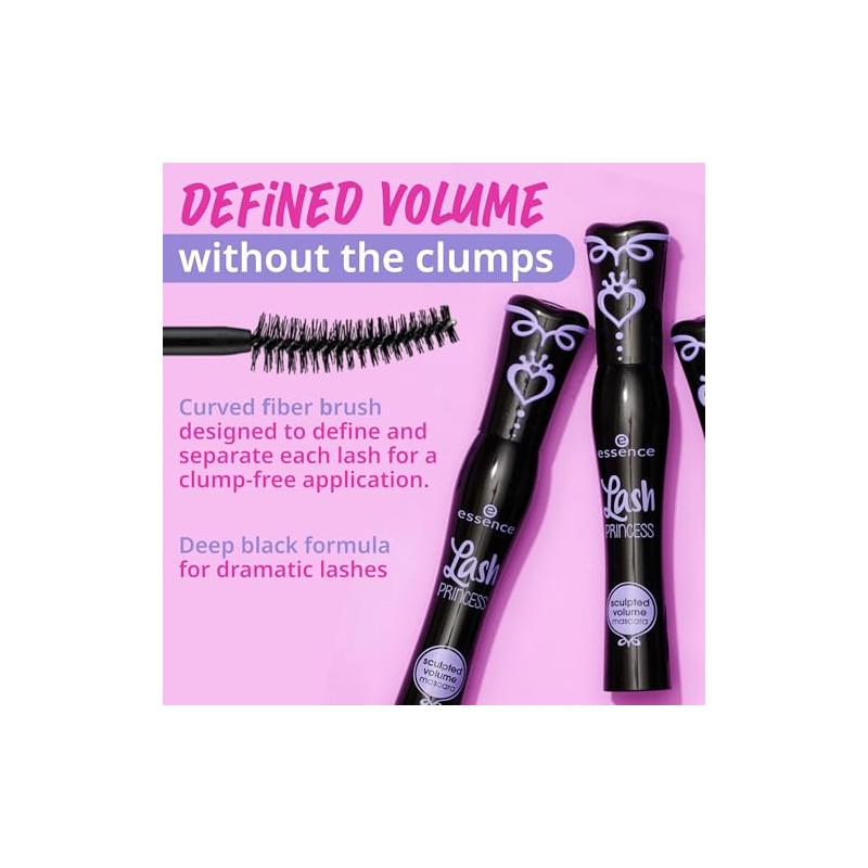 Essence - Máscara de pestañas Lash Princess Sculpted Volume, 12