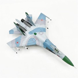 LATUROP 1/100 Scale Russia Fighter Jet Su-27 Model, Alloy Simulation Airplane, Metal Diecast Military Aircraft, 1987 Barents Sea Scalpel, Military Warplane Decor.
