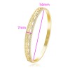 Brazalete Oro 14k Diamantada Precioso Regalo 5.4cm 1 Cm