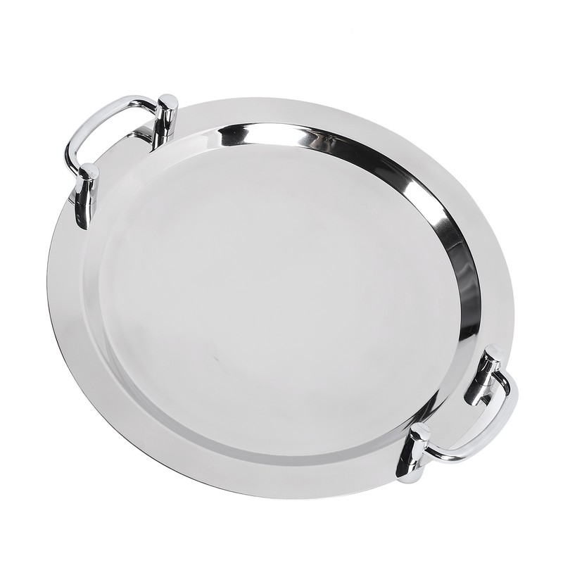 Stainless Steel Buffet Plate Bright Mirror Finish Serving Tray with