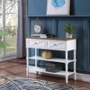 Convenience Concepts Country Oxford 2-Drawer Console Table, Driftwood/White