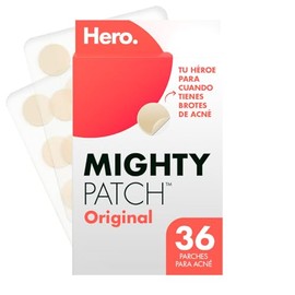Hero Parches para Acné Mighty Patch Original, Caja con 36 Piezas para Uso de Noche. Absorben las Impurezas en 6 a 8 Horas. Fáciles de Usar y No Contie