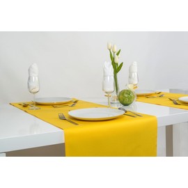 Lemos Home Cotton Table Runner 45 x 150 mm, yellow, 45x150 cm
