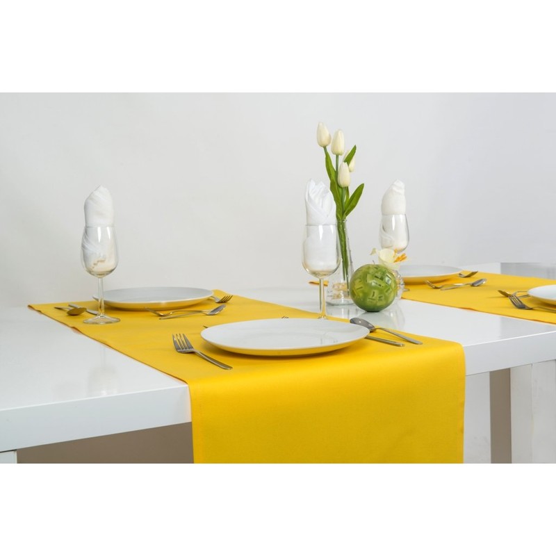 Lemos Home Cotton Table Runner 45 x 150 mm, yellow,