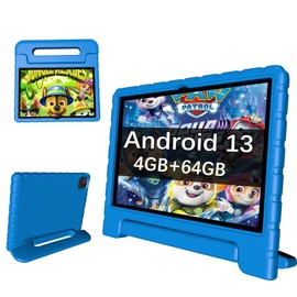 ITDULCET Kids Tablet 10 inch Android 13, 4GB RAM+64GB ROM Toddler Tablet for Children Teen, 2.4G & 5G WiFi, Dual Camera, 10.1'' IPS HD Screen Family Link Parent Control, 2-Year Warranty
