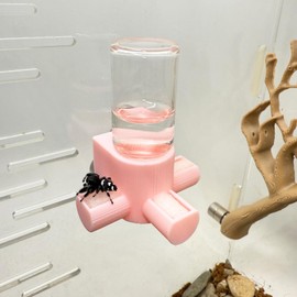 Jumping Spider Water Dispenser, Magnetic Hanging Feeder,Suitable for Jumping Spiders,Tarantulas, Praying Mantises,Arboreal Animals, and Other Small Animal Enclosure Accessories (White, 5ML)
