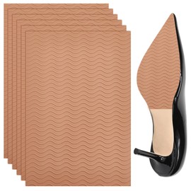 GLOBLELAND 6 Pcs Khaki Wave Non Slip Shoe Pads Sole Protector Stickers Shoe Bottom Pads Sole Shoe Bottom Protector for Women Shoe Grips for Heels Repair Anti Slip Shoe Gummies for Heels