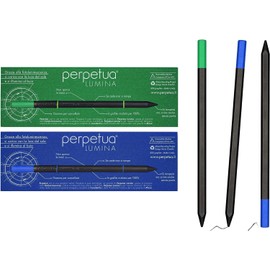 Perpetua Set of ecological pencils, collectible pencil "Made in Italy" made of recycled graphite with eraser set Lumina with 2 pencils design and technology for writing and painting, gift ideas