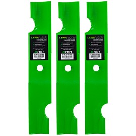 8TEN LawnRAZOR Blade Set for Bad Boy MZ Magnum CZT 42 Inch Deck 038-4221-00 (Notched High Lift) 3 Pack