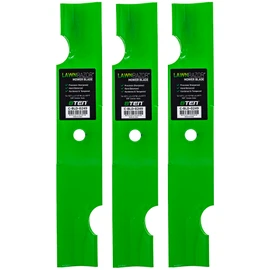 8TEN LawnRAZOR Blade Set for Bad Boy MZ Magnum CZT 42 Inch Deck 038-4221-00 (Notched High Lift) 3 Pack