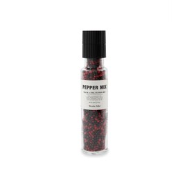 Nicolas Vahe Pepper Mix, Pepper Mill with Pink and Black Ceramic Peppercorns, Gourmet Spices in Danish Design