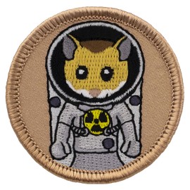 Space Hamster Patrol Patch - 2" Diameter Round Embroidered Patch (Sew-on)