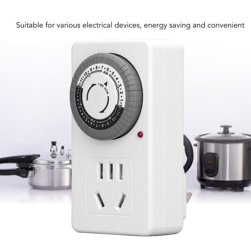 Mechanical Timer Outlet 24 Hours Timing Switch Socket Auto Shut
