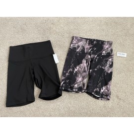 Old Navy NWT lot of 2 old navy womens XSMALL high waist powerpress high rise bike shorts