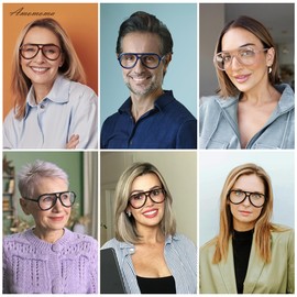 AMOMOMA 3 Pack Retro Aviator Reading Glasses for Women Men,Classic Large Oversized Reader Blue Light Computer Frame AM6111 C1+C2+C9 1.75