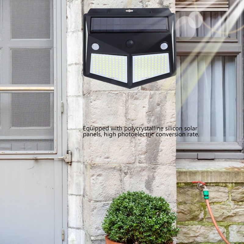 Outdoor 260LED Solar Energy Automatic Induction Wall Light for Garden