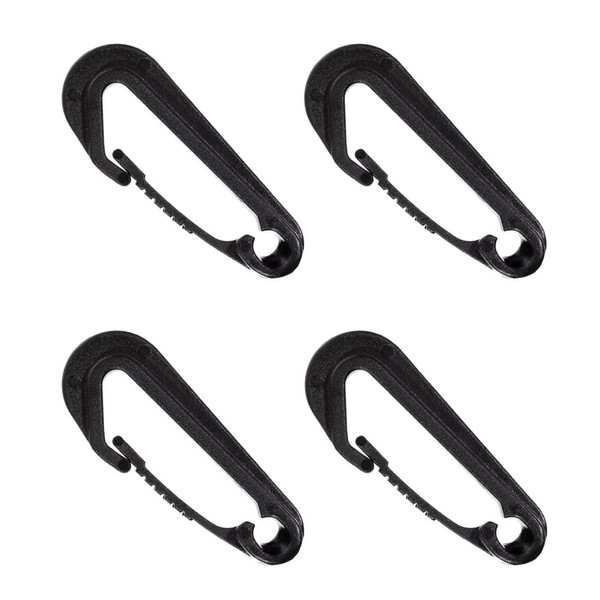 West Coast Paracord Black Wingless Snaphook Bungee Hook - Heavy