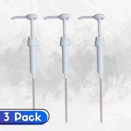 5 Litre Pump Dispenser 25ML (3 Pack) Pelican Pump 38mm For Cleaning, Liquids, Hand Soap, Shampoo, Oil, Washing & Sauces