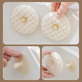 MRDLKNX Kitchen Sponges 4 Pcs Dish Donut Shaped Multi-purpose Sponge with 2 Holders Scrub Sponge Double-Sided Cleaning Sponge Dish Sponge Kitchen Household Dish Sponge, MRD-23