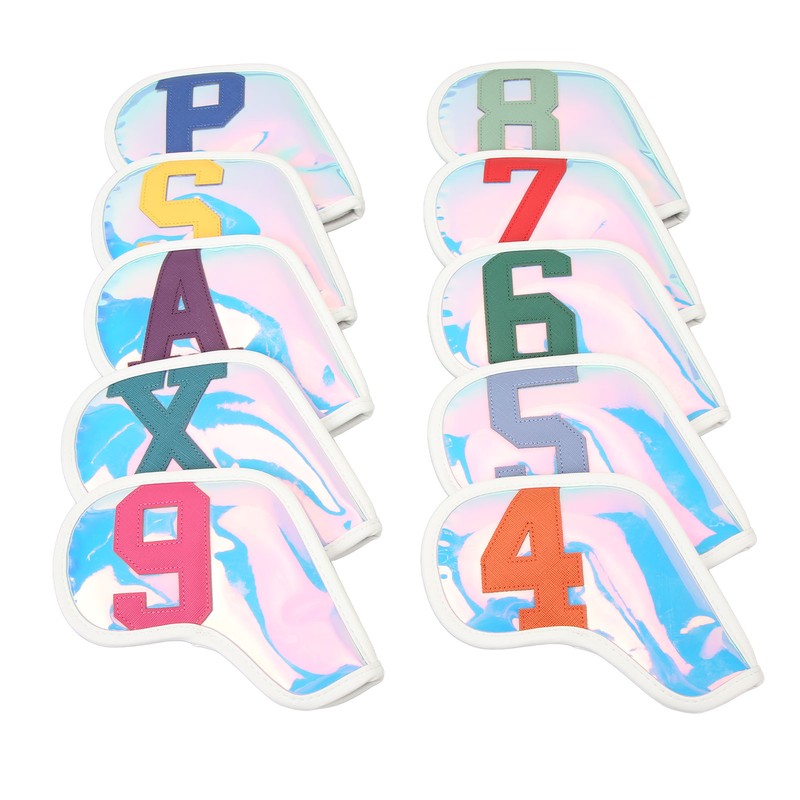 10 Pcs Golf Club Headcover PU Golf Club Protector Golf