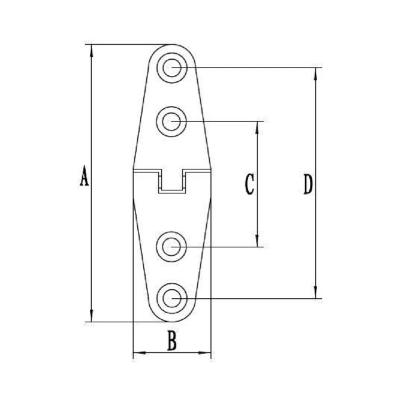 Marine AISI 316 Stainless Steel Solid Cast Boat Strap Hinge