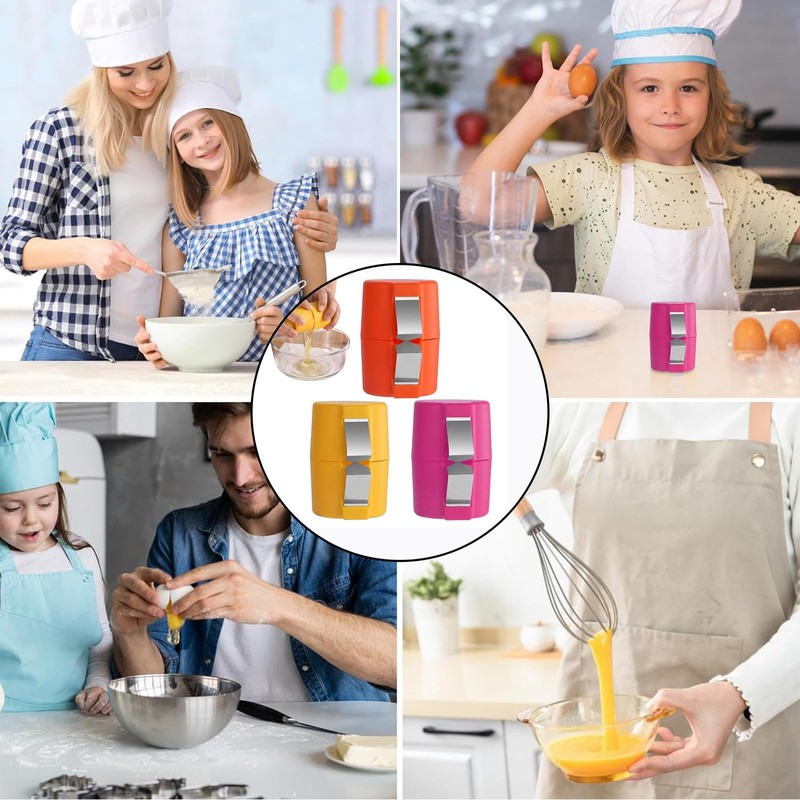 Egg Shell Opener, 3 Pcs Easy Egg Cracker, High-Efficiency Egg