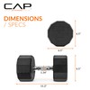 CAP Barbell 12-Sided Coated Dumbbell, 40 LB