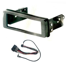 Single Din Stereo Radio Install Kit + Wire Harness Combo -Made for Harley Davidson: 1998-2013 FLH (Batwing Fairing), 1998-2013 Roadglide (sharknose Fairing)